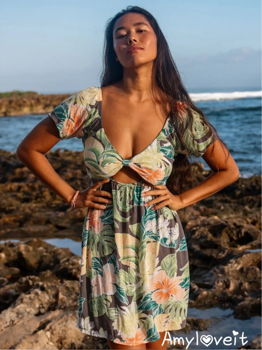 Volcom Escapism Floral Mini Dress